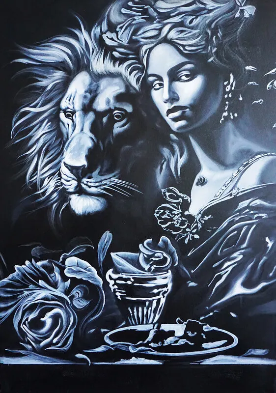 Oljemålning Leon av Christo Kuzmanov