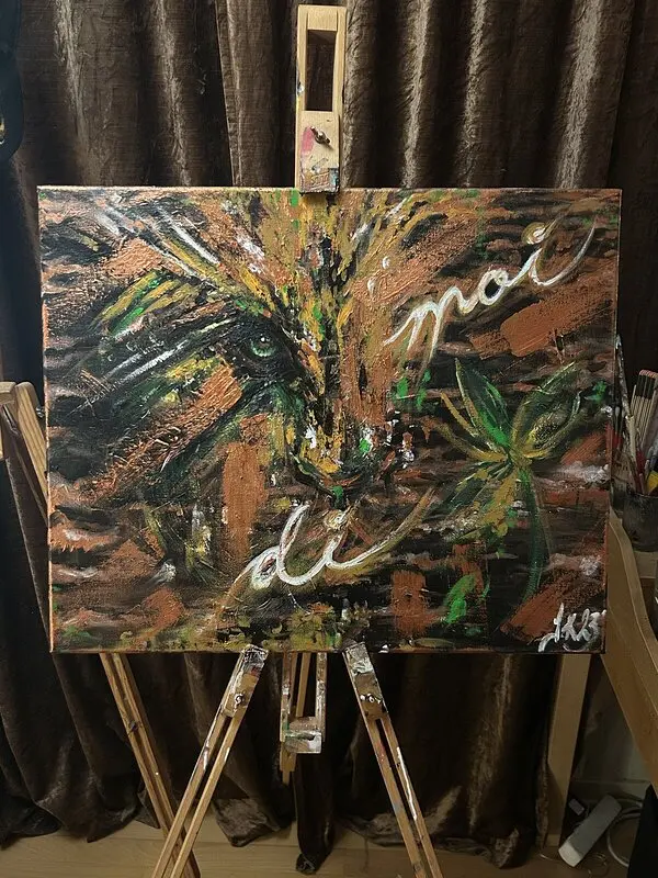 Akrylmålning Di Moi av Ann-Jacqueline Karlsson