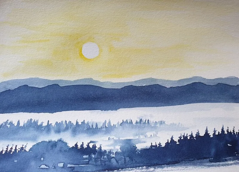 Akvarell Släpp mig nu av Maja Nilsson