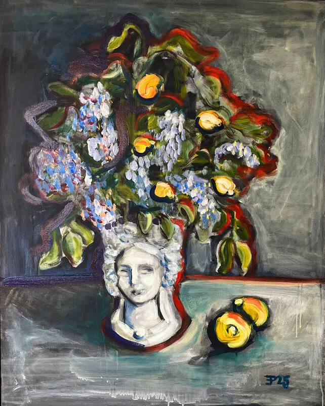 Akrylmålning Donna vase av Elisa Pålsson