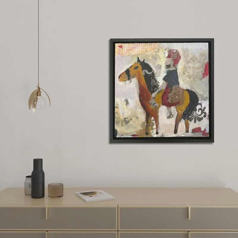 Akrylmålning Fading hoofbeats av Anđela Ristic (AngelaArt)