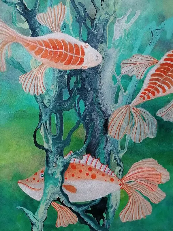 Akrylmålning Stim av Camilla Widen