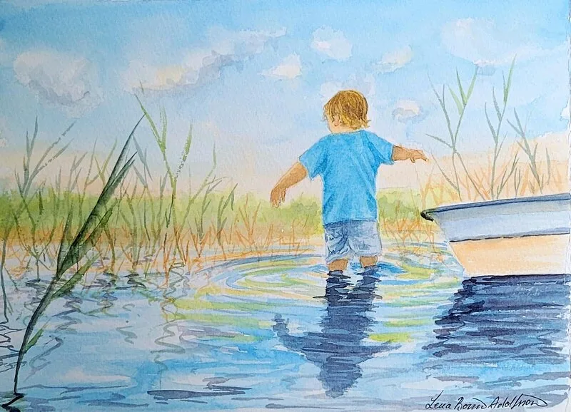 Akvarell #sommardrömmar av Lena Bovin Adolfsson