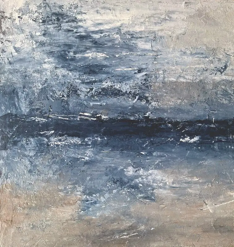 Oljemålning Titel " Ut-post " Målning Olja Måleri av Josefin Johansson Skulptur