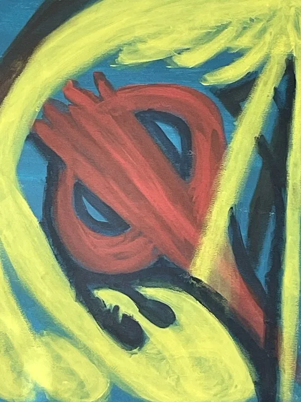 Akrylmålning Red Tango Yellow av Jan-Eric Johansson