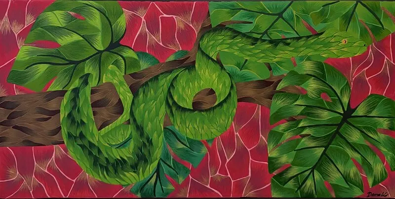 Akrylmålning Orm av Art By Damali
