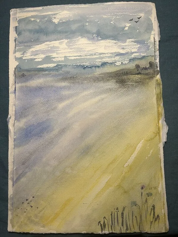 Akvarell Stranden av Charlotta Floberg