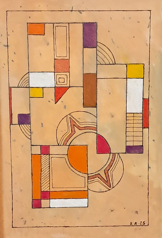 Akrylmålning Abstrakt Nr. 4 av Roland Adolfsson