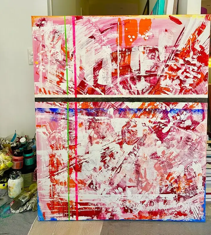 Akrylmålning Goal av Anna Wretling