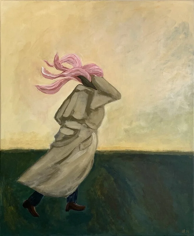 Akrylmålning Våga vägra vända kappan av Emma Lehtola