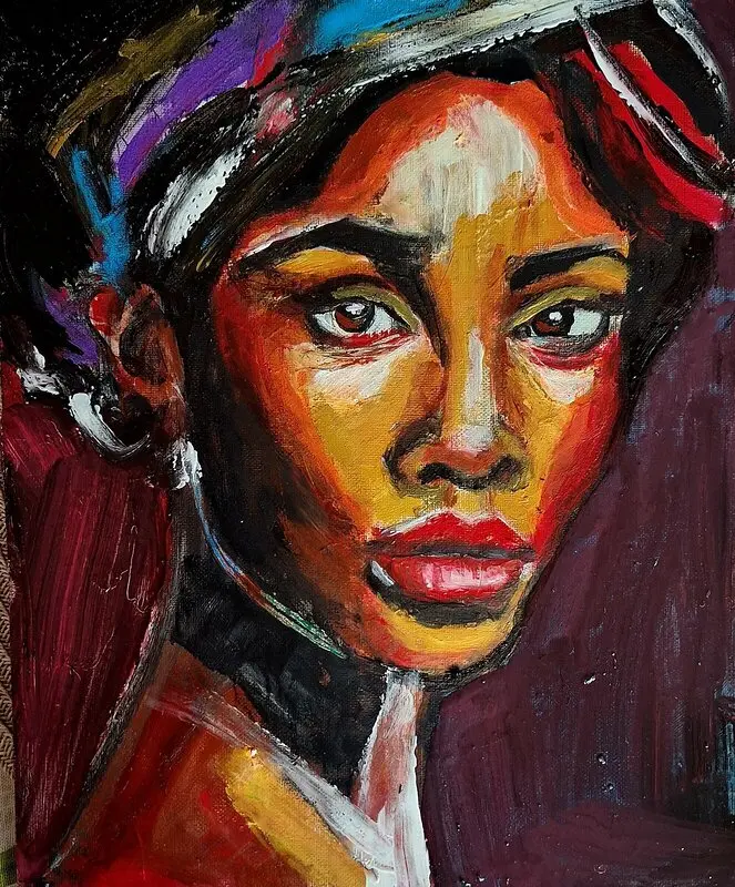 Akrylmålning May av Susanne Gerlecz