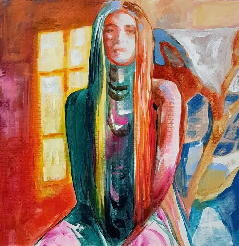 Akrylmålning It´s just you and me av Daniel Vandinja