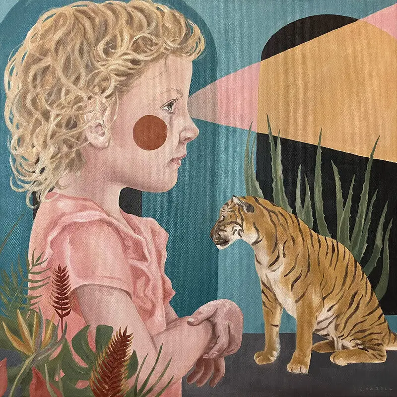 Oljemålning The roving av Julia Kabell