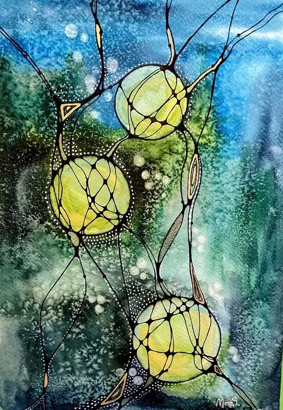 Akvarell In my brain.. av Mona Schultz