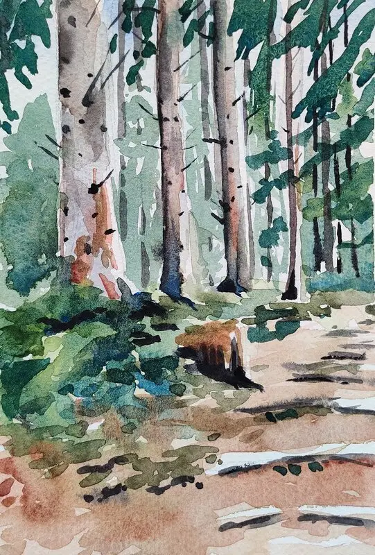 Akvarell MELLAN STAMMAR OCH TID av Emelie Aronsson