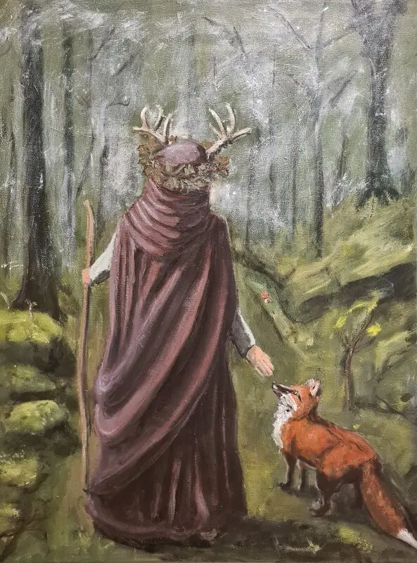 Oljemålning Fauna av Irem Babovic