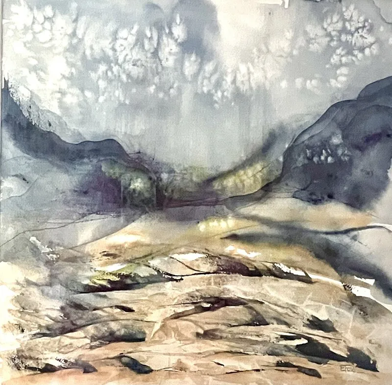 Akvarell Solglitter av Eva Fox