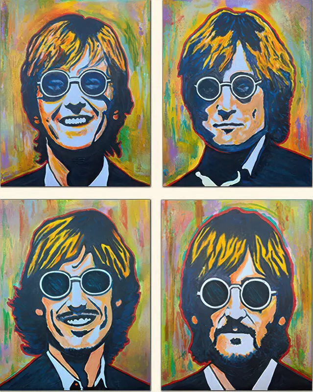 Akrylmålning Faces of Revolution av Vesano Design