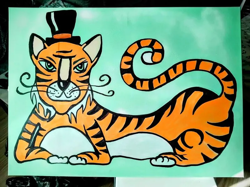 Akrylmålning av Nathalie Händen