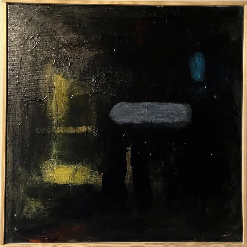 Akrylmålning Mummel och missförstånd av Cecilia S Andersson