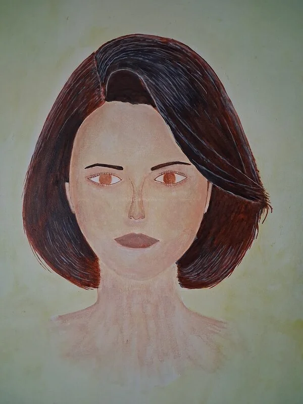 Akrylmålning Porträtt av Rolf Andersson