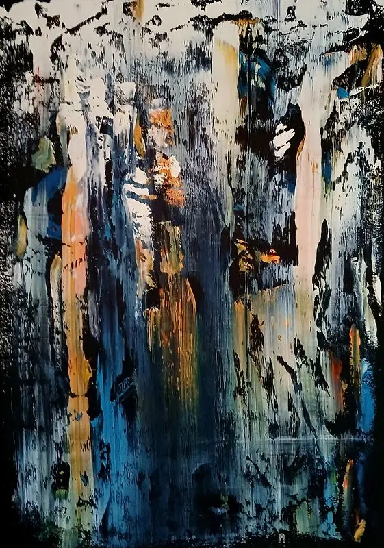 Akrylmålning Dreamscape Echoes II av Tobias Staaf