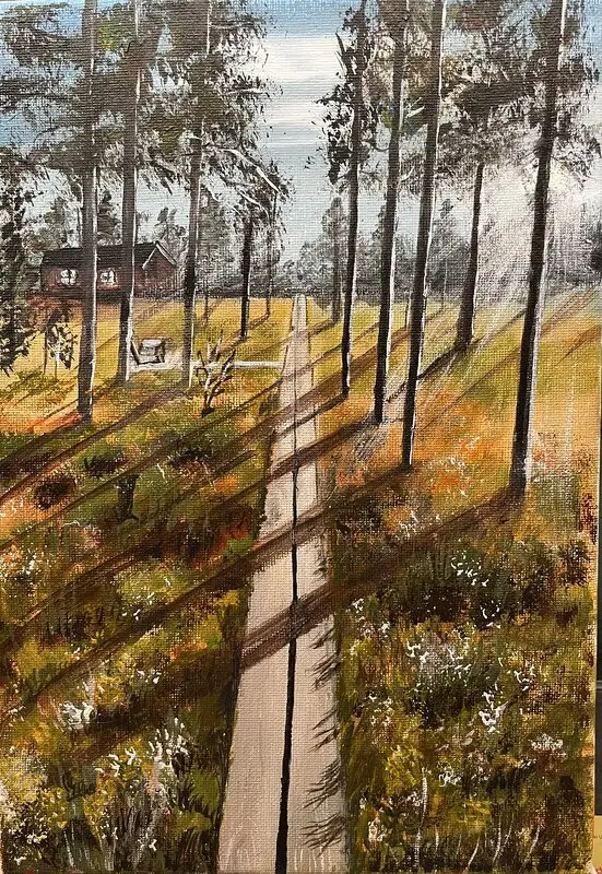 Akrylmålning Det var en gång av Lena Stenemur