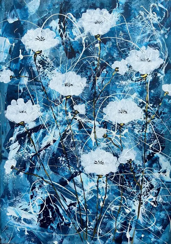 Akrylmålning Abstraktion av Ninni Andersson