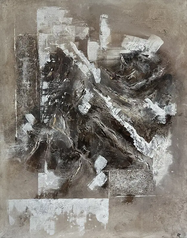 Akrylmålning Tre nyanser av Monika Ragnarsson