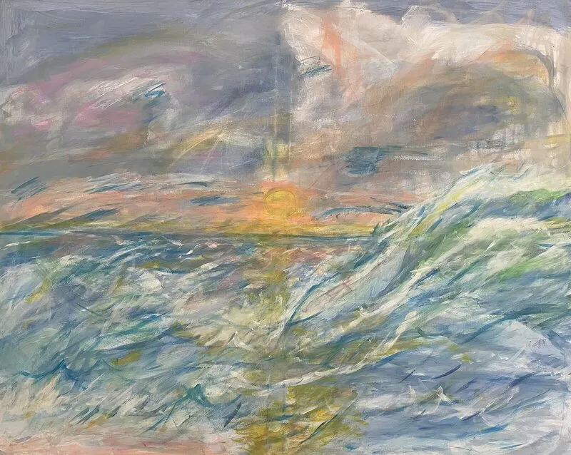Akrylmålning sea of Life av Ulrica Ulfhielm