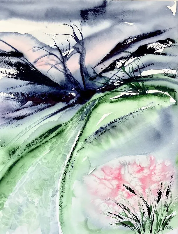 Akvarell Rörelser av Eva Fox