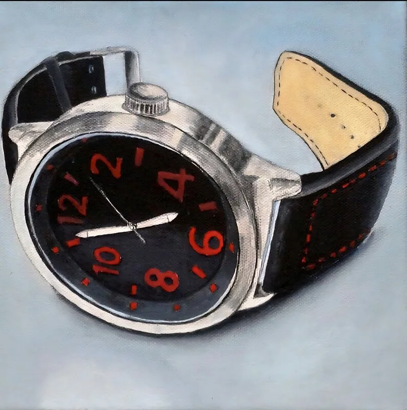 Akrylmålning Watch av Cia Lindén