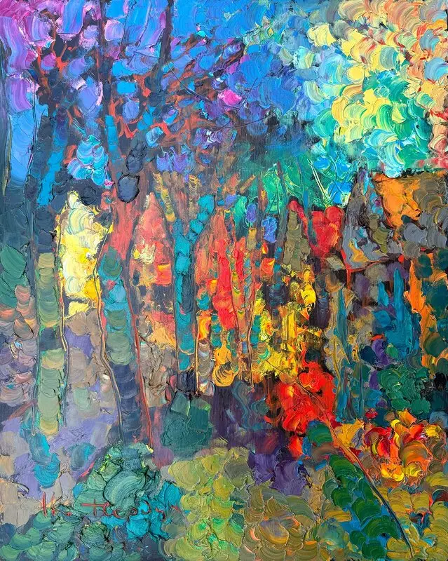 Oljemålning Vid skymningen av Ivan Tverdun