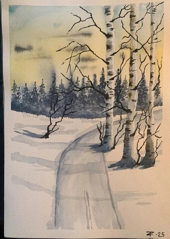 Akvarell av Tobias Zbutowicz
