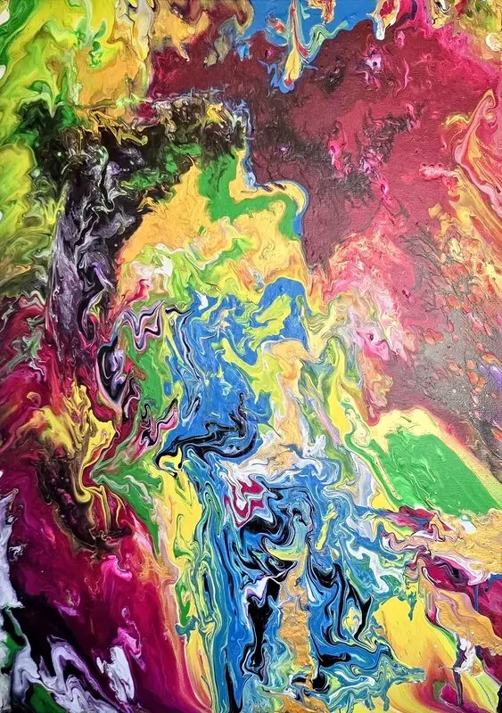 Akrylmålning Sommaren vi älskade av Jessicka Stålstierna Rendert