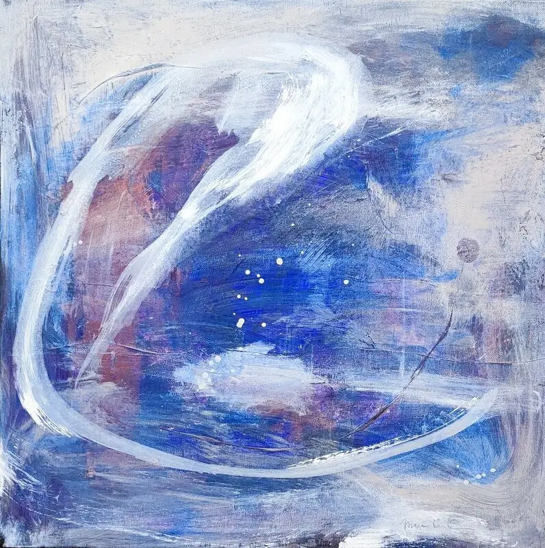 Akrylmålning Eye of the storm av Marie Lindström