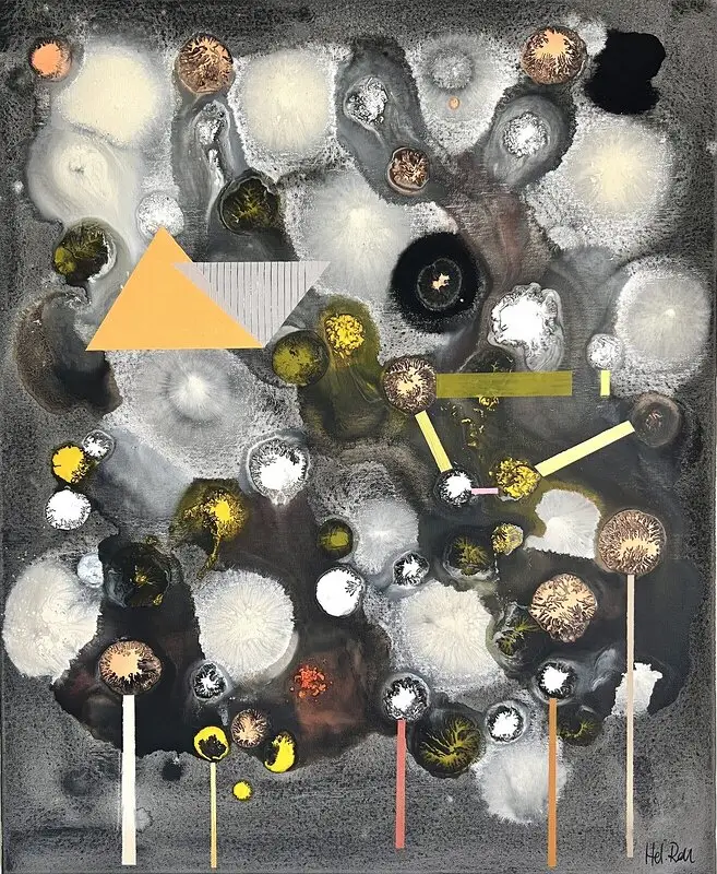 Akrylmålning Jellyfish av Helena Renström