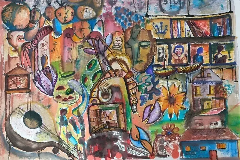 Akvarell Life av Hanaa Lami