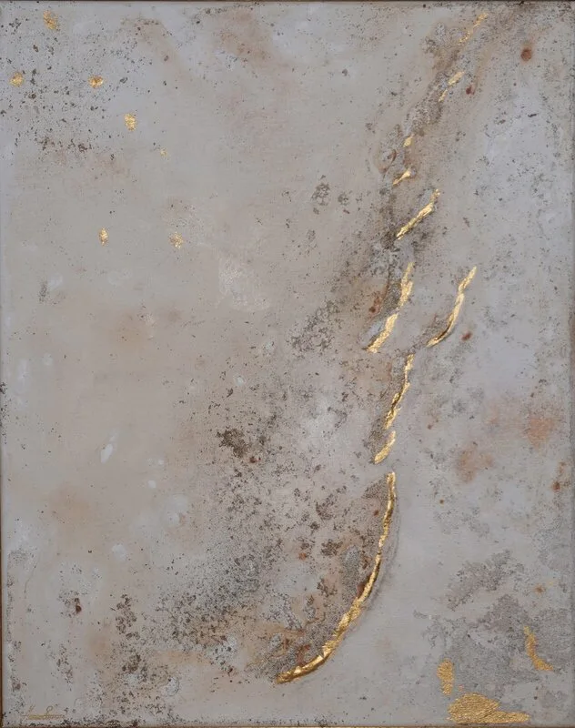 Akrylmålning SKÄRVOR AV LJUS av Mimmi Sidenå