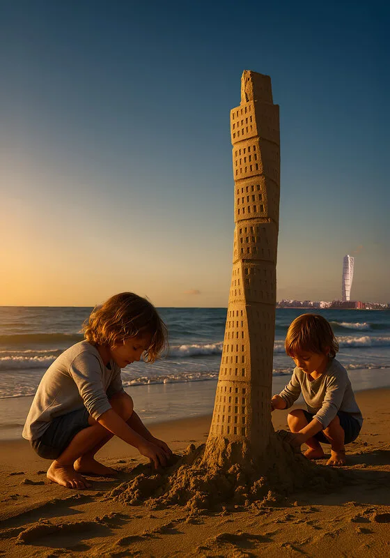 Turning Torso built on Sand av Jörgen Thornberg