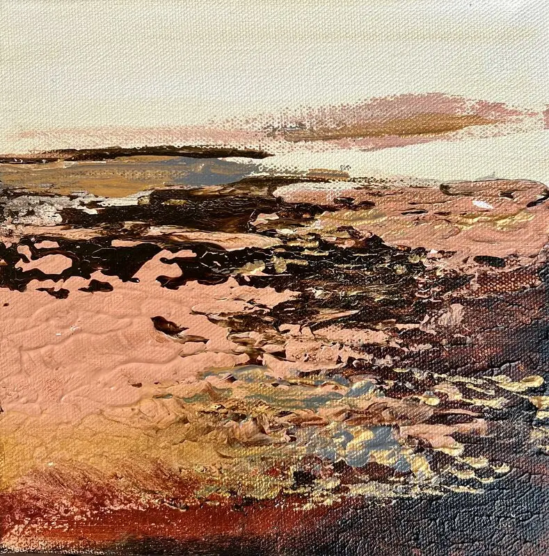 Akrylmålning Fade I av Anne-lee Andersson