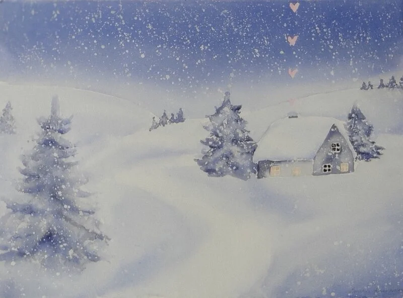 Akvarell VÄRMESTUGAN av Emelie Aronsson