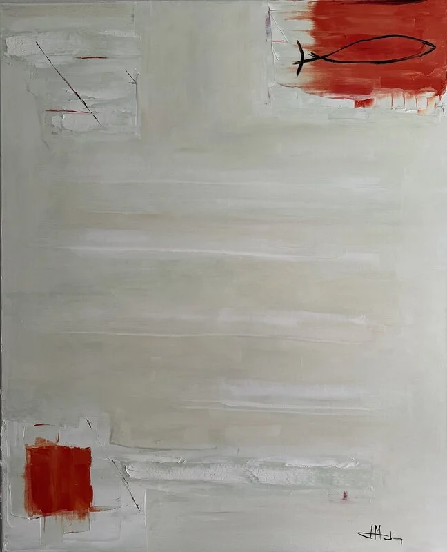 Oljemålning Le poisson rouge av Joao Medina