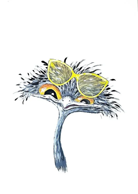 Akrylmålning Struts nr. 109 av Stig Laurin