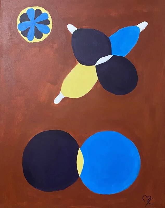 Akrylmålning The ten largest inspired of Hilma af Klint av Matilda Carlström