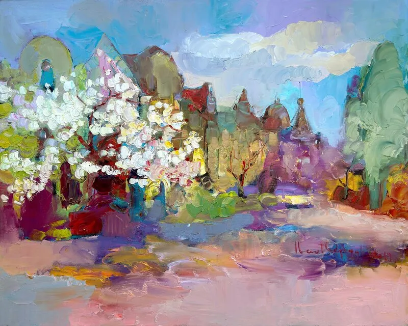 Oljemålning Magnolia 96 av Ivan Tverdun