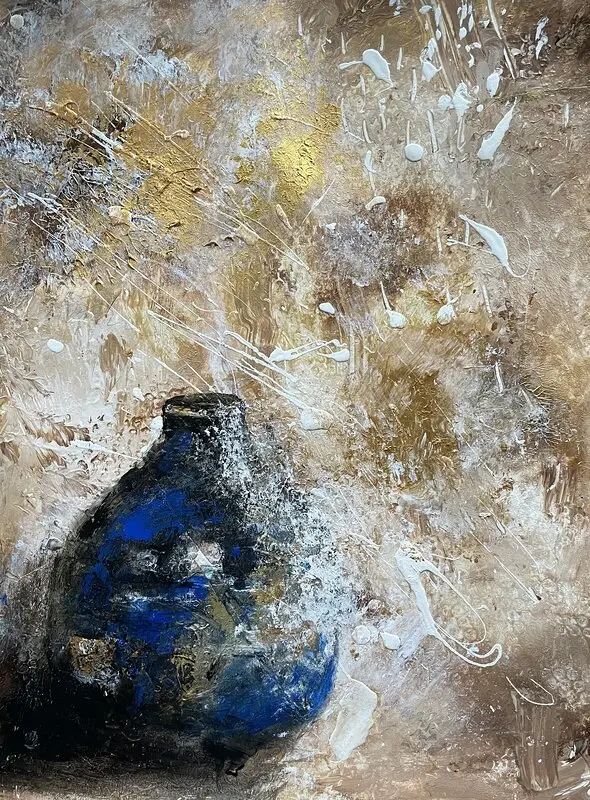 Akrylmålning Bevarat i tid av Gunilla Tuvin