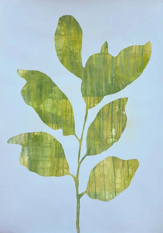 Akrylmålning Fading Green av Ann-Katrin Persson