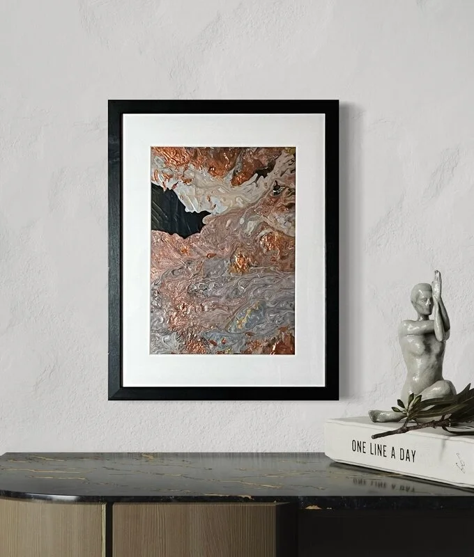 Akrylmålning Copper dawn av Helena Rystedt