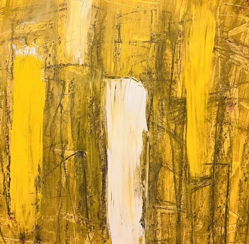 Akrylmålning Within layers av Kerstin Kinman